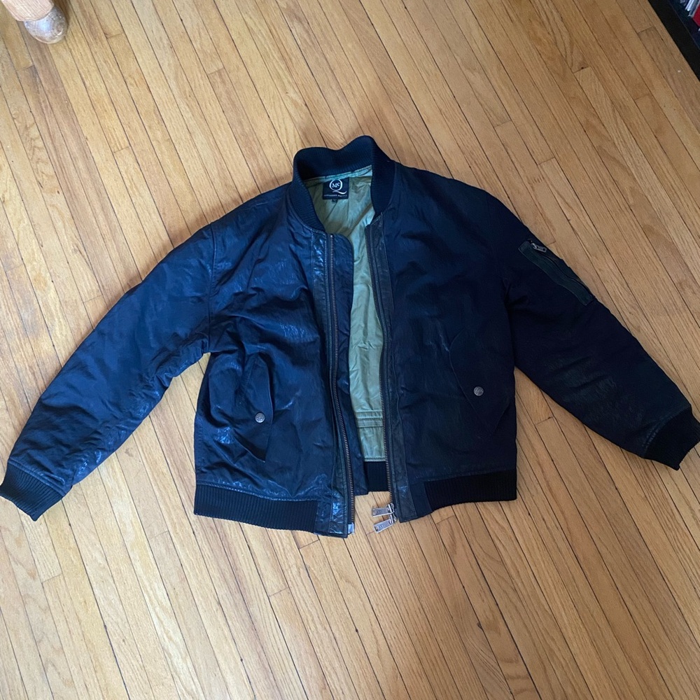 *as is* Alexander McQueen Black Bomber Jacket